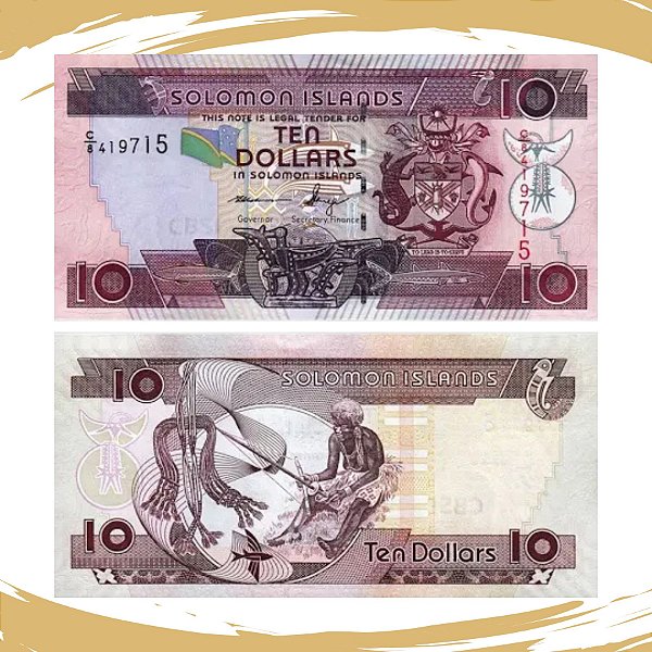 Cédula das Ilhas Salomão P-27a - 10 Dollars 2008 - FE