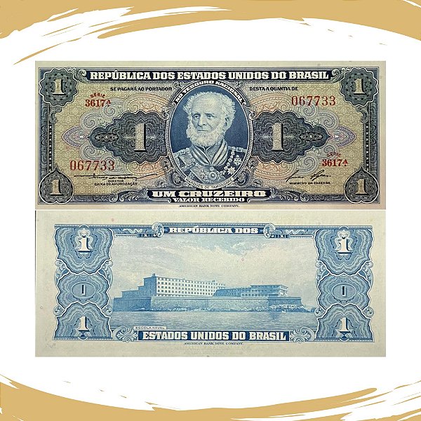Cédula do Brasil - 1 Cruzeiro 1958 C-013 - Série 3617 - Sob/Fe
