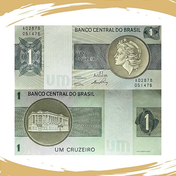 Cédula do Brasil - 1 Cruzeiro 1970 C-129 - A02878 - Efigie - FE