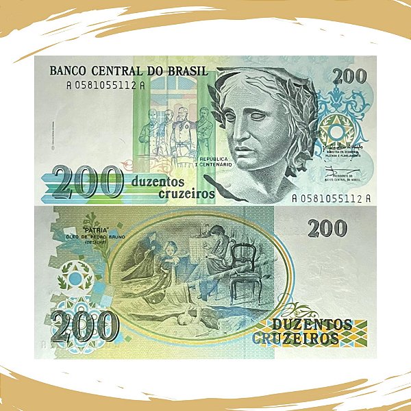 Cédula do Brasil - 200 Cruzeiros 1990 C-215 - Efigie - FE
