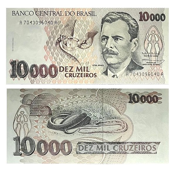 Brasil - Cédula de 10.000 Cruzeiros 1993 C-225 - Vital Brazil - FE
