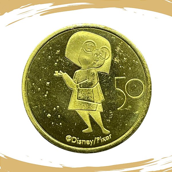Disney 50 anos - Medalhão original Disney - Edna Moda / Os Incriveis - FC