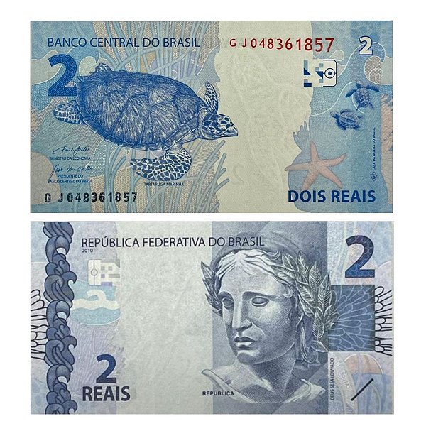 Brasil - Cédula de 2 Reais 2019 C-339 - GJ - Guedes/Campos Neto - 2ª Familia - FE