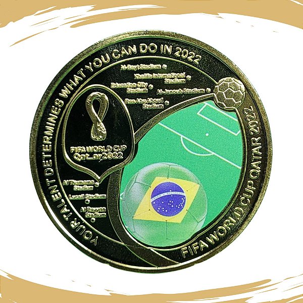 Moeda Copa do Mundo 2022 - Brasil - FC