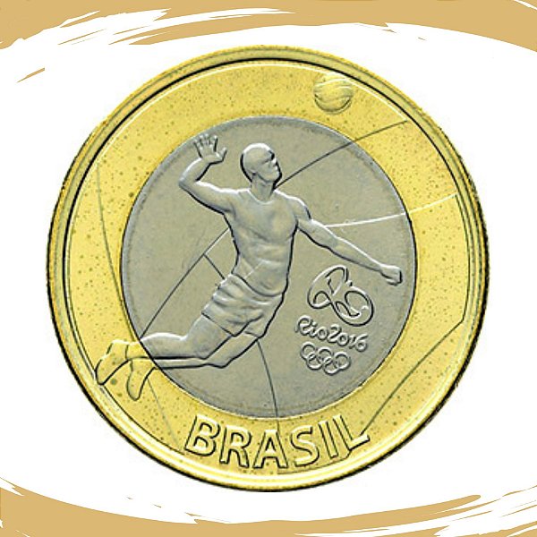 Moeda 1 Real 2015 Voleibol - V-616 - Flor de Cunho