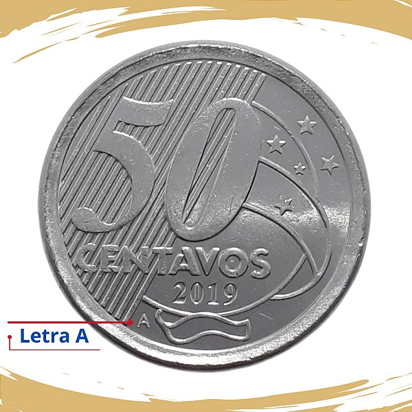 Moeda de 50 Centavos 2019 - Letra A - V-564a - FC