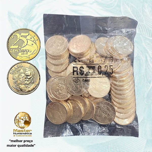Sachê Lacrado 25 Centavos 2019 - V-539 - 50 Moedas FC