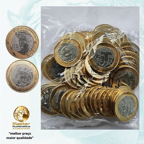 Sachê Lacrado 1 REAL 2024 - 30 ANOS - V-596a - 50 Moedas FC