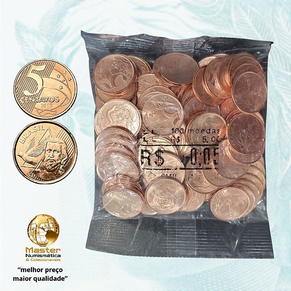 Sachê Lacrado 5 Centavos 2019 - V-485 - 100 Moedas FC