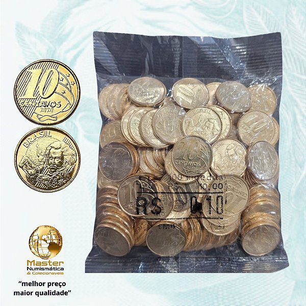 Sachê Lacrado 10 Centavos 2020 - V-513 - 100 Moedas FC