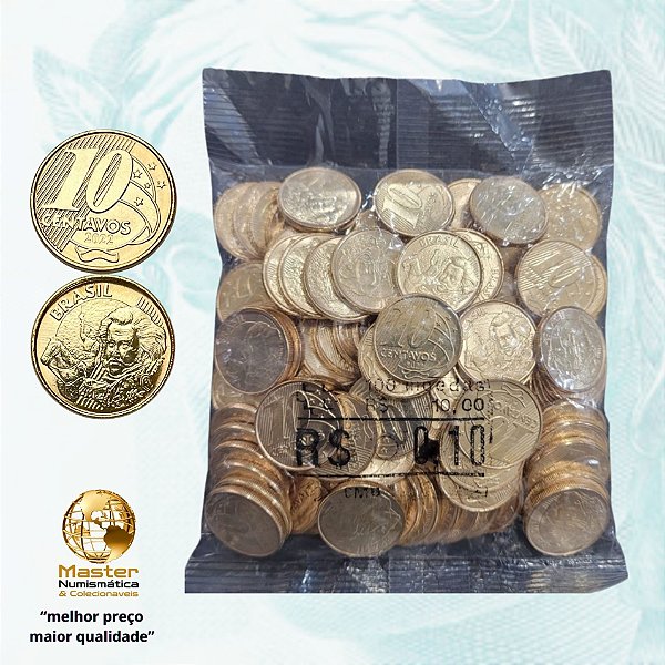 Sachê Lacrado 10 Centavos 2022 - V-515 - 100 Moedas FC