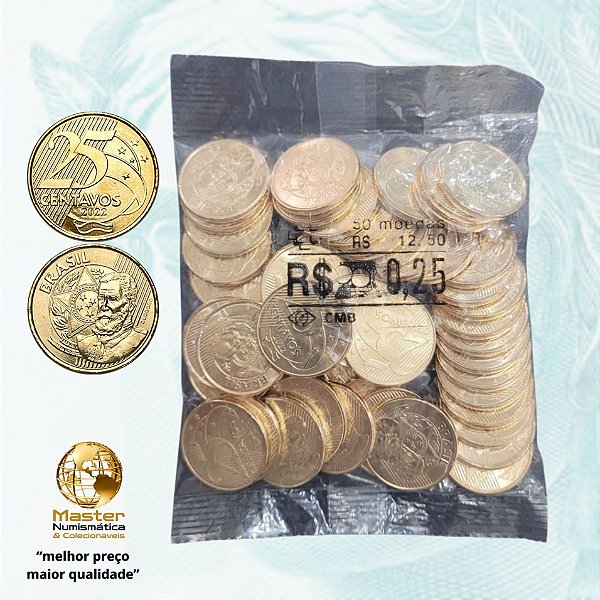 Sachê Lacrado 25 Centavos 2022 - V-542 - 50 Moedas FC