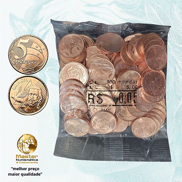 Sachê Lacrado 5 Centavos 2024 - V-490 - 100 Moedas FC