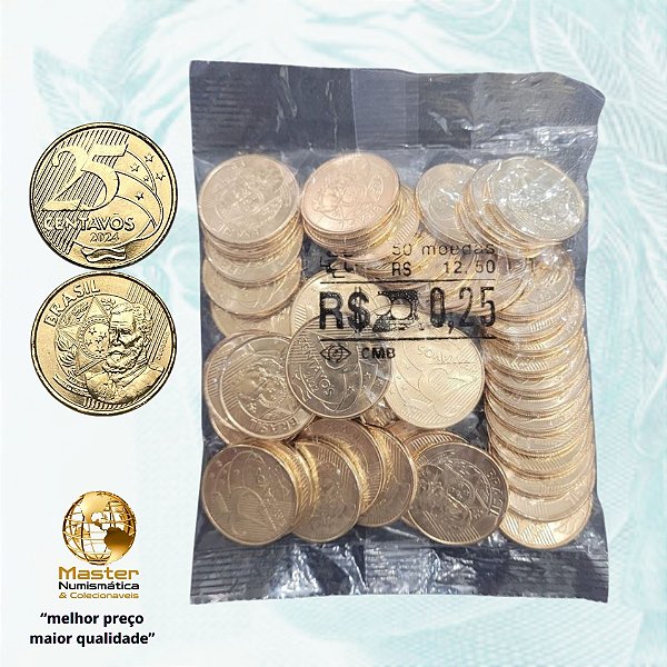Sachê Lacrado 25 Centavos 2024 - V-544 - 50 Moedas FC