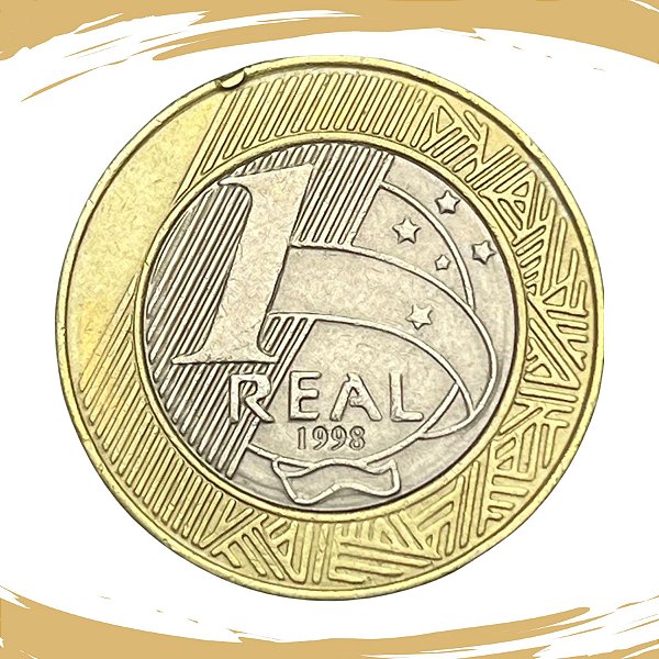 Moeda de 1 REAL 1998 - Alpaca - RARA - V-571 - Circulada