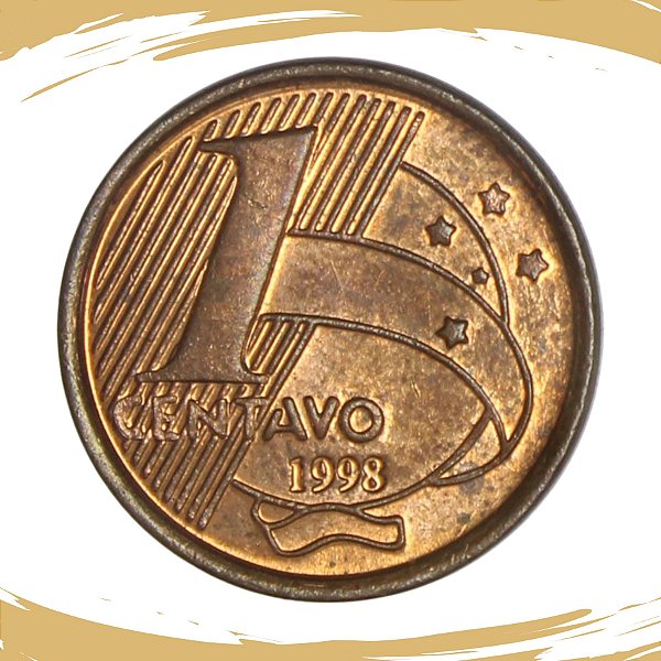 Moeda de 1 CENTAVO 1998 - V-457 - RARA - Circulada