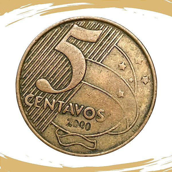 Moeda de 5 Centavos 2000 - RARA - V-466 - Circulada