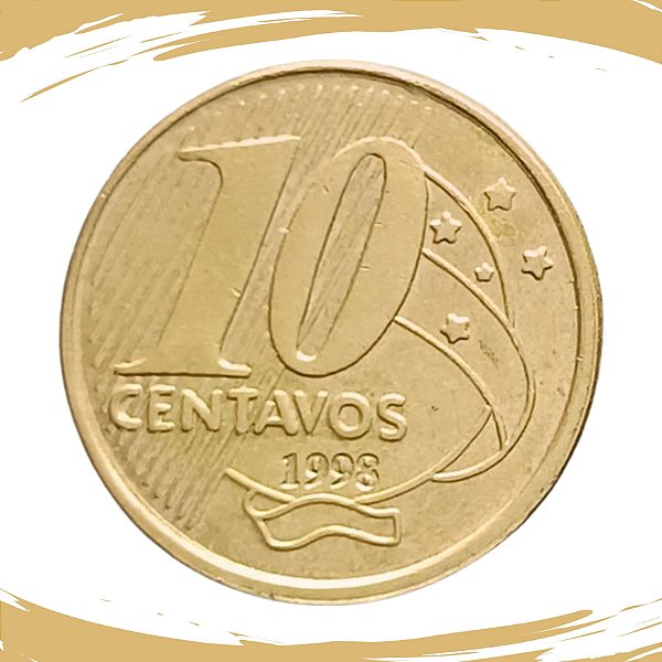Moeda de 10 Centavos 1998 - RARA - V-491 - Circulada