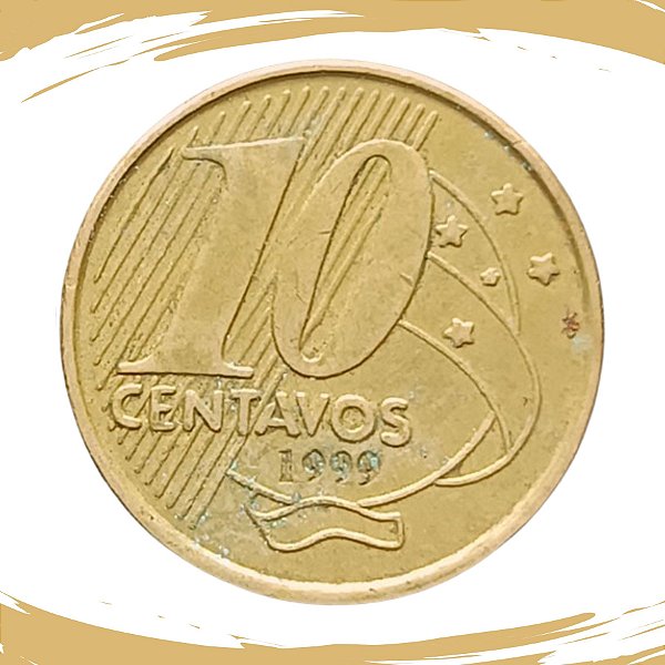 Moeda de 10 Centavos 1999 - RARA - V-492 - Circulada