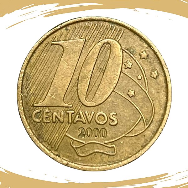 Moeda de 10 Centavos 2000 - RARA - V-493 - Circulada