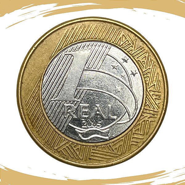Moeda de 1 REAL 2005 - Efigie - RARA - V-577 - Circulada
