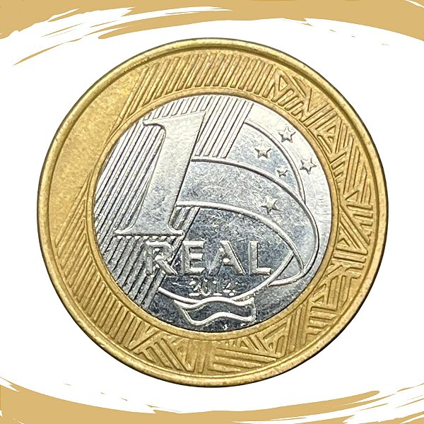 Moeda de 1 REAL 2014 - Efigie - RARA - V-586 - Circulada