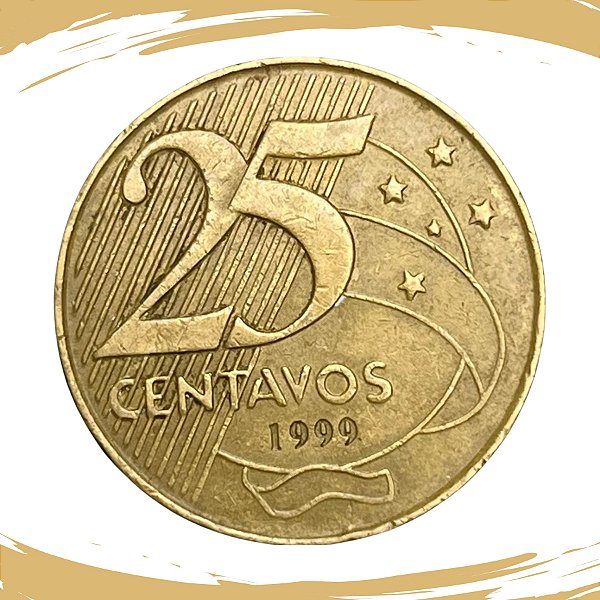 Moeda de 25 Centavos 1999 - RARA - V-519 - Circulada