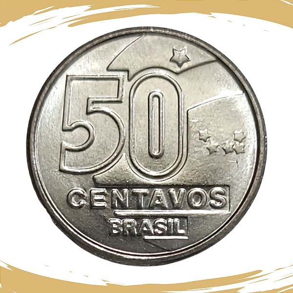 Moeda de 50 Centavos 1989 - V-410 - Rendeira - Aço Inox - Flor de Cunho