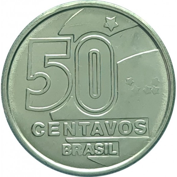 Promoção - Moeda de 50 Centavos 1989 - V-410 - Rendeira - Aço Inox - Flor de Cunho