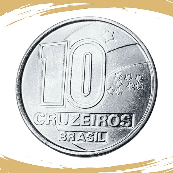 Moeda de 10 Cruzeiros 1991 - V-418 - Seringueiro - Aço Inox - Flor de Cunho