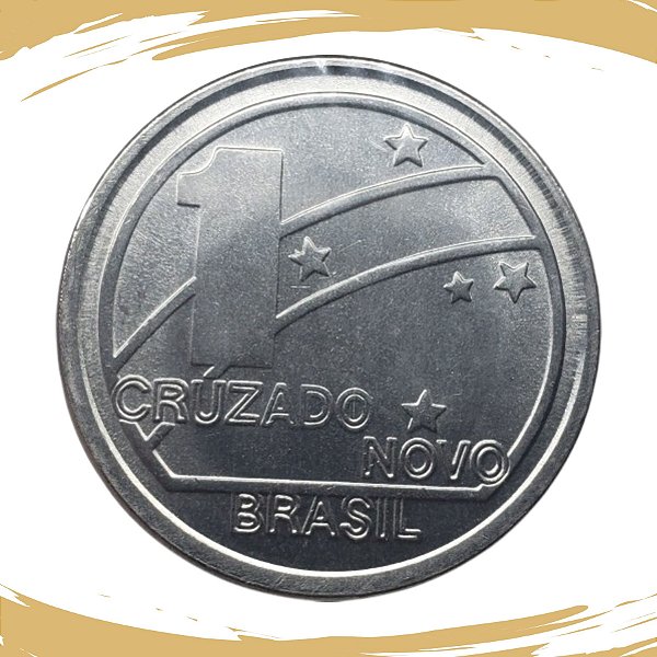 Moeda de 1 Cruzado Novo 1989 - V-412 - Centenário - Soberba