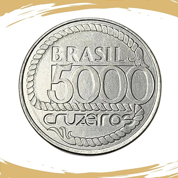 Moeda de 5000 Cruzeiros 1992 - V-429 - Tiradentes - Soberba