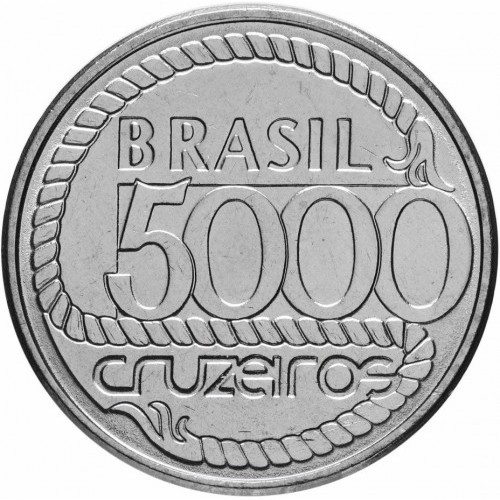 Moeda de 5000 Cruzeiros 1992 - V-429 - Tiradentes - Soberba
