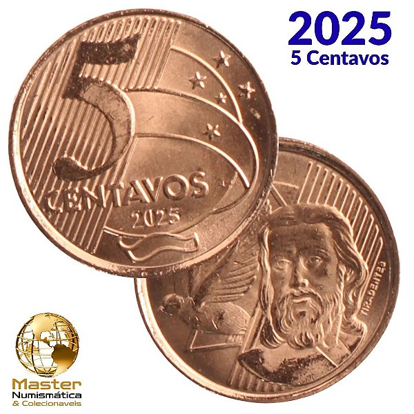 Lançamento - Moeda 5 Centavos 2025 - Flor de Cunho