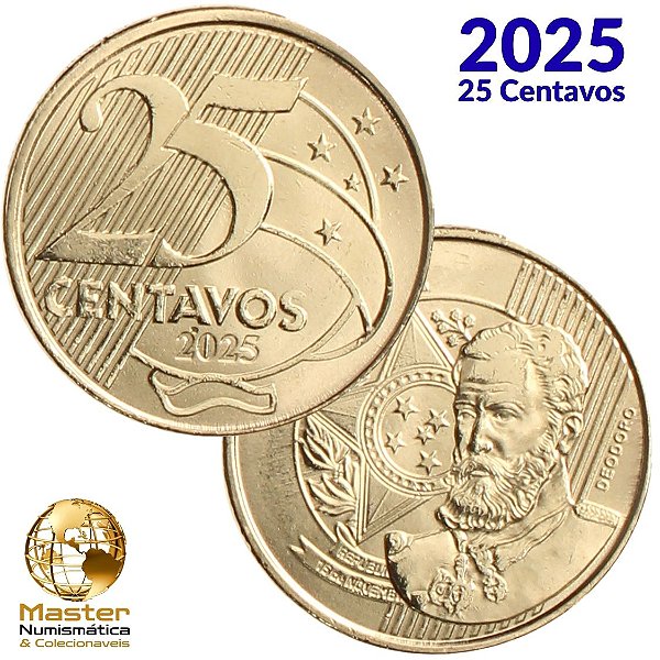 Lançamento - Moeda 25 Centavos 2025 - Flor de Cunho