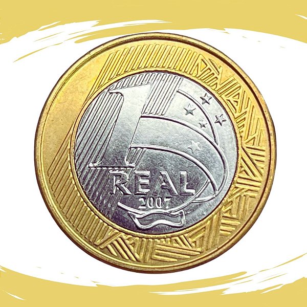 Moeda de 1 REAL 2007 - RARA - V-579 - FC