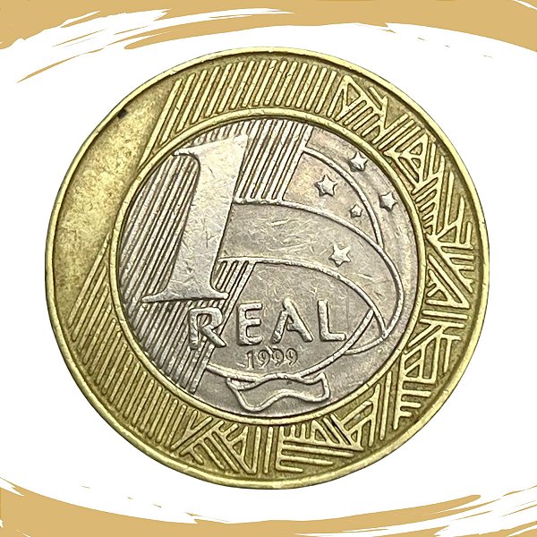 Moeda de 1 Real 1999 - RARA - V-572 - Alpaca - Rara - Circulada