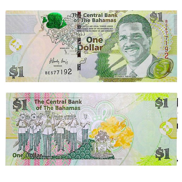 Bahamas - Cédula de 1 Dollar 2015 - P-71a - Flor de Estampa