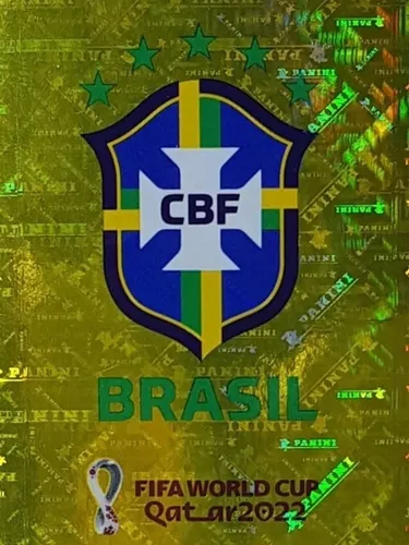 Escudo do Brasil - Figurinha BRA2 - Copa do Qatar 2022 - Raro - Original Panini