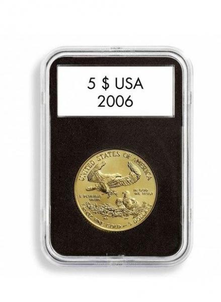 Promoção - Capsula Slab Everslab Leuchtturm 27.0 mm para Moedas de 1 Real da 2ª familia