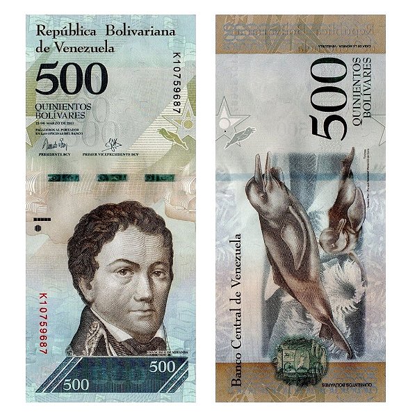Venezuela - Cédula de 500 Bolivares Forte 2017 - P-94b - Francisco de Miranda - FE