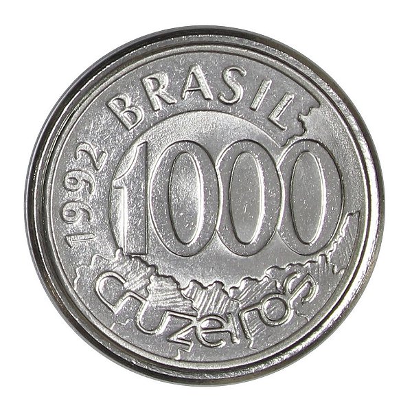 Promoção - Moeda de 1000 Cruzeiros 1992 - V-427 - Rara - Acará - Aço Inox - Sob/FC