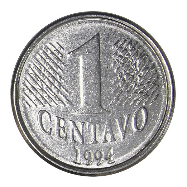 Moeda de 1 Centavo 1994 - V-438 - Aço Inox - 1ª Familia do Real - 20.0mm - 3.0g - Circulada