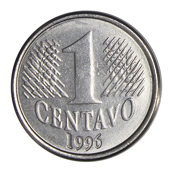 Moeda de 1 Centavo 1996 - V-440 - Aço Inox - 1ª Familia do Real - 20.0mm - 3.0g - Circulada