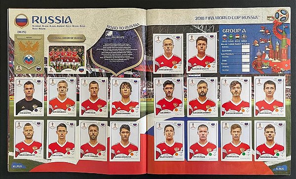 Seleção da Russia Completa (RUS) - Figurinhas 32 a 51 - Grupo A - Copa da Russia 2018 - Original Panini