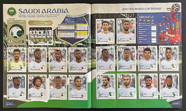 Seleção da Arabia Saudita Completa (KSA) - Figurinhas 52 a 71 - Grupo A - Copa da Russia 2018 - Original Panini