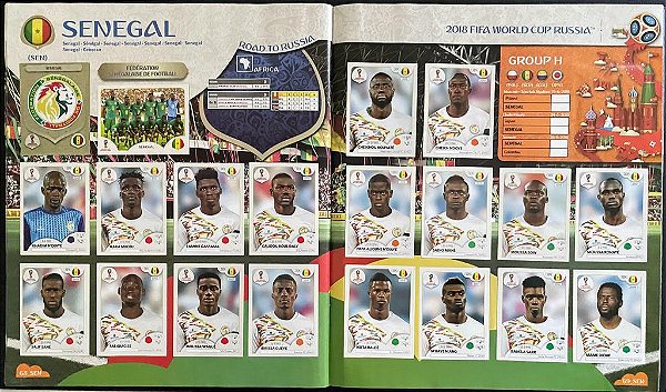 Seleção de Senegal Completa (SEN) - Figurinhas 612 a 631 - Grupo H - Copa da Russia 2018 - Original Panini