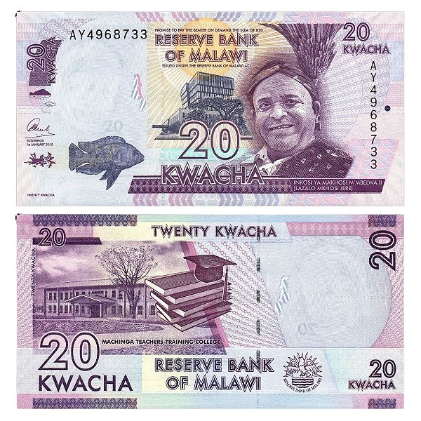 Malawi - Cédula de 20 Kwacha 2015 - P-63b - FE