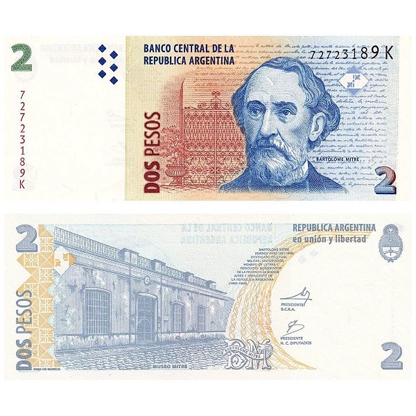 Argentina - Cédula de 2 Pesos 2013 - P-352a - Bartolome Mitre - FE