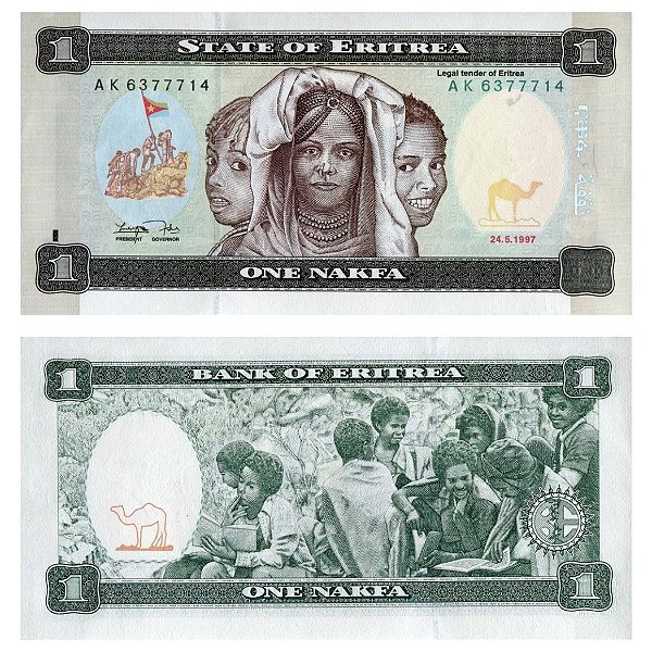 Eritrea - Cédula de 1 Nakfa 1997 - P-1a - FE